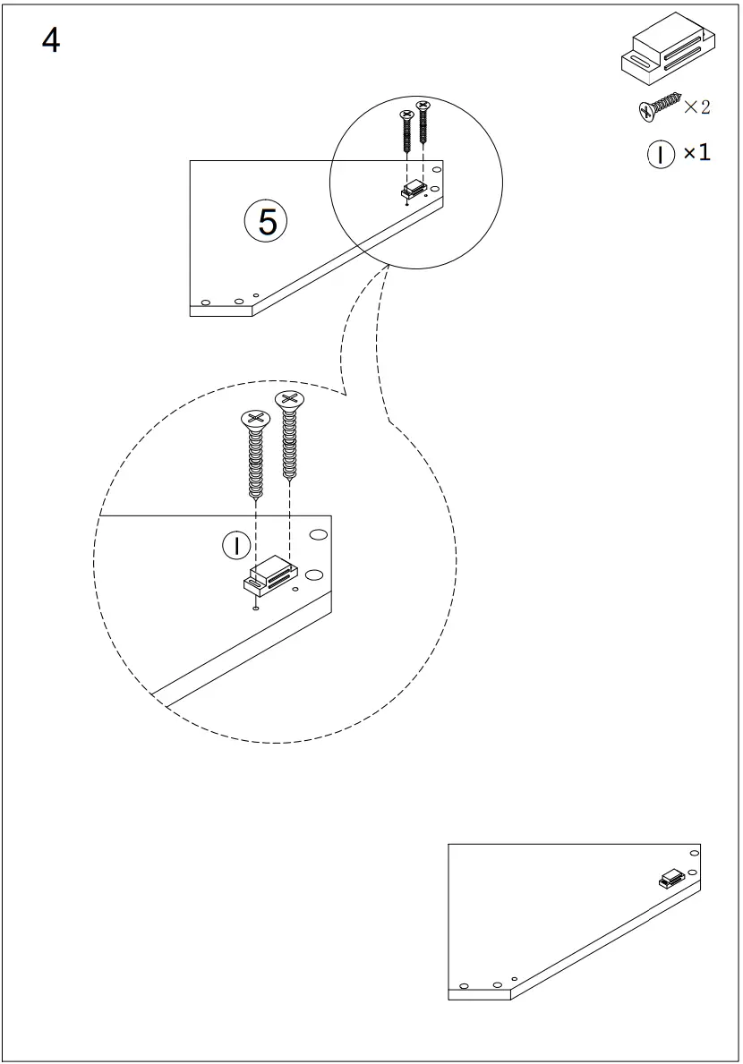Tatahance W116242794 Z Dark Gray 4 Shelf Corner Bookcase - fig 6