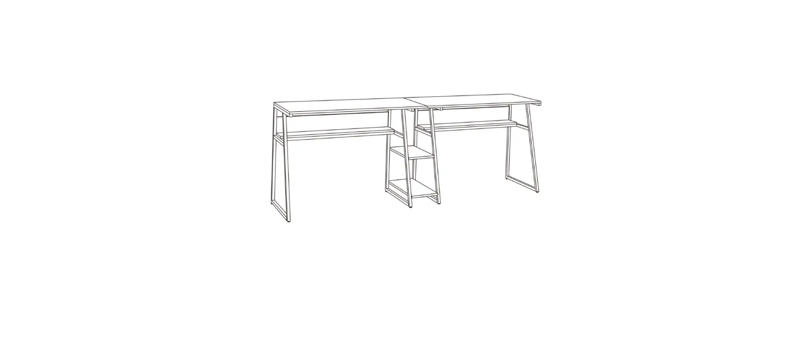 Maincraft D01-cd021 Rectangular Gray Brown Mdf 2-person Computer Desk Instruction Manual Maincraft D01-cd021 Rectangular Gray Brown Mdf 2-person Computer Desk Instruction Manual