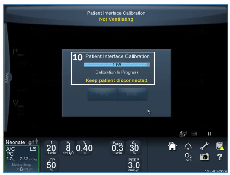 Puritan Bennett 980 Ventilator NIV Plus Software Performing An Interface Calibration