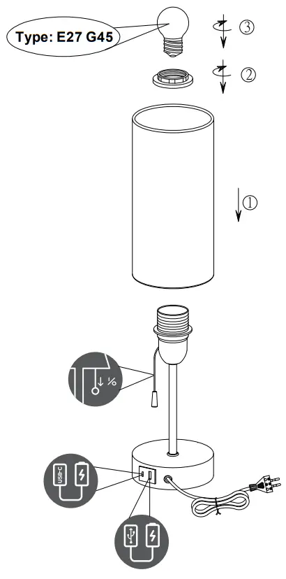 TRIO LIGHTING R51051007 Table Lamp