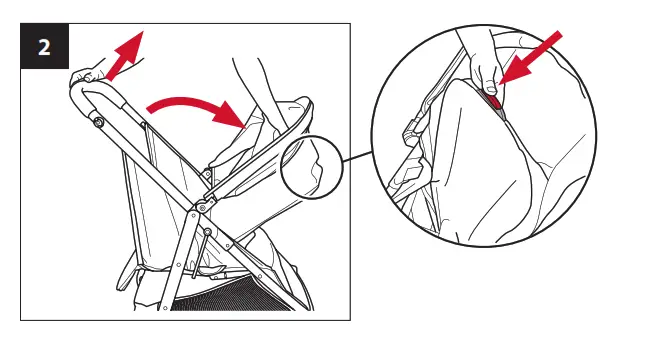 53212310 Flip Side Baby Stroller Evenflo Flipside Travel System - handle1