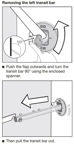 FIG 3 Removing the transit bars