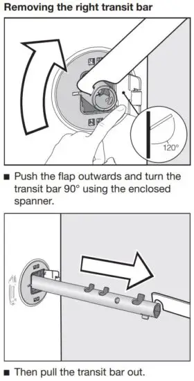 FIG 4 Removing the transit bars