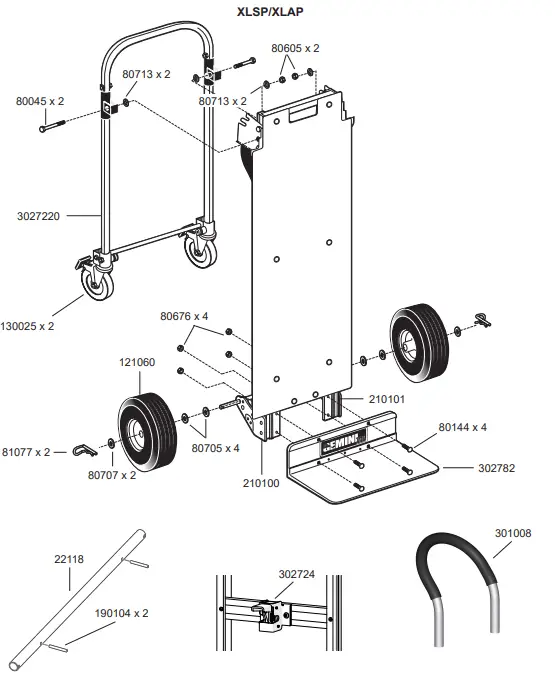 MAGLINER XL C Gemini XL Convertible Hand Truck - Gemini Convertible Hand 5
