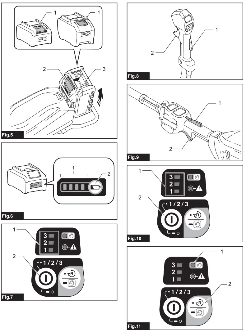 makita UR006G UR007G Cordless Grass Trimmer - Figure 5