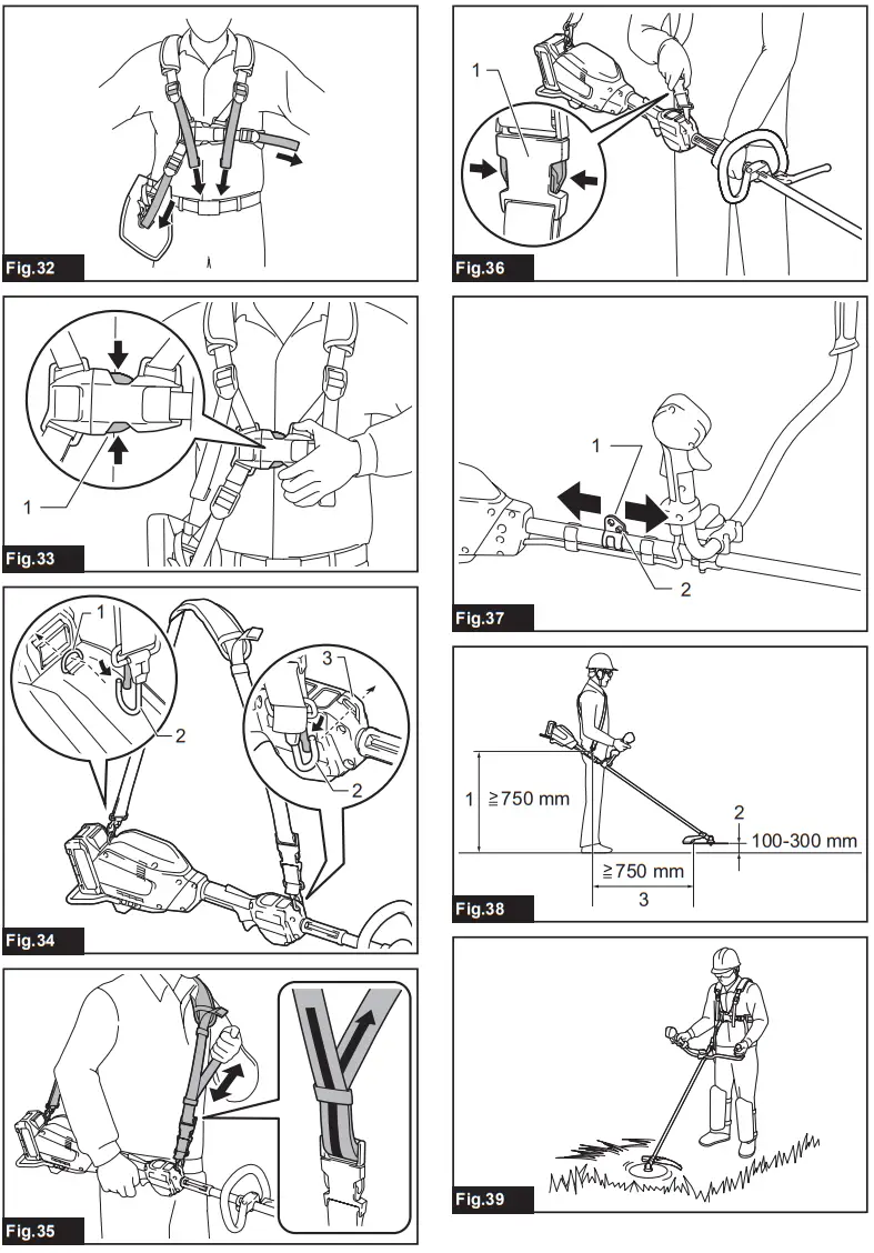 makita UR006G UR007G Cordless Grass Trimmer - Figure 9