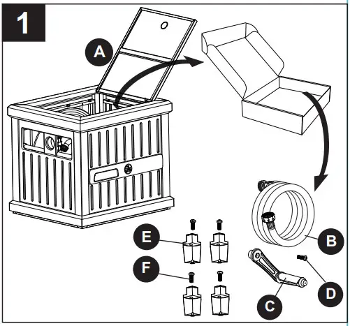 Style SELECTIONS 5133052 150 ft Capacity Cabinet Hose Reel - ASSEMBLY 1