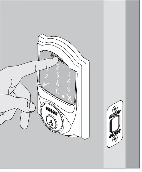 SCHLAGE BE479AA V CAM 619 Satin Nickel Sense Smart Deadbolt with Camelot Trim-21