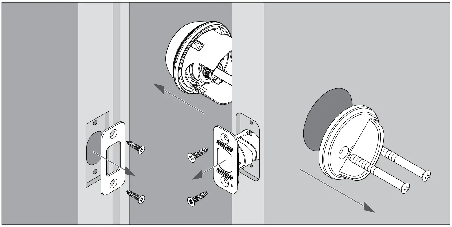 SCHLAGE BE479AA V CAM 619 Satin Nickel Sense Smart Deadbolt with Camelot Trim-4