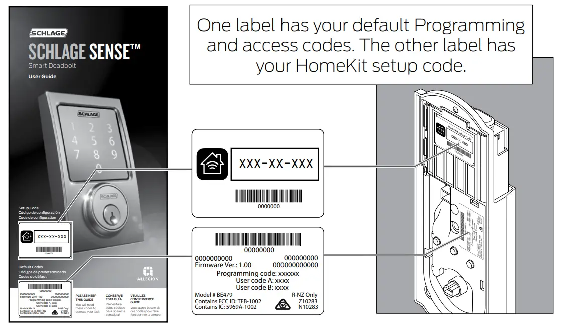 SCHLAGE BE479AA V CAM 619 Satin Nickel Sense Smart Deadbolt with Camelot Trim-6
