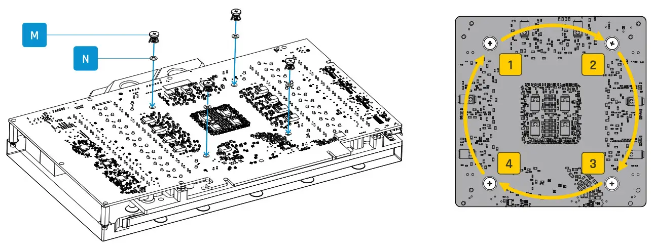 Alphacool Eisblock Aurora Acryl GPX N RTX 4090 GameRock Pluse Phantom - Install PCB