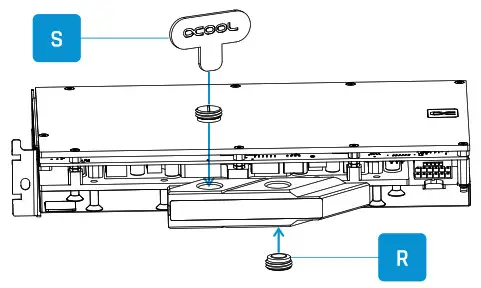 Alphacool Eisblock Aurora Acryl GPX N RTX 4090 GameRock Pluse Phantom - screw plugs
