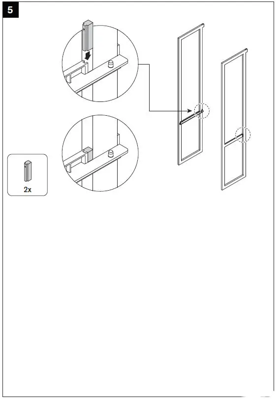 Martha Stewart INS-0054 20 Inch depth Perry St White Woodgrain Gold Metal-30