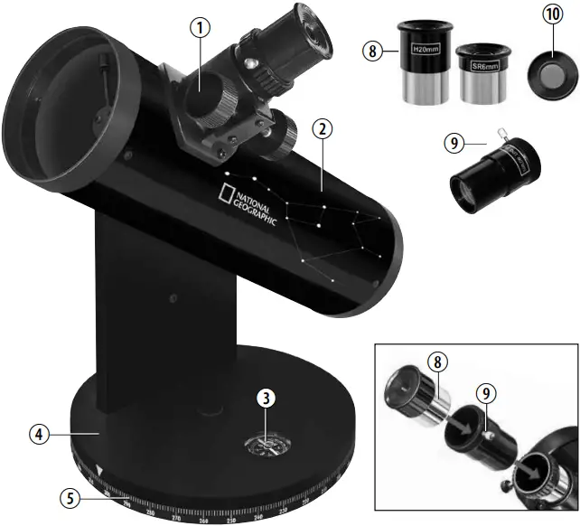 BRESSER NATIONAL GEOGRAPHIC Compact Telescope A02