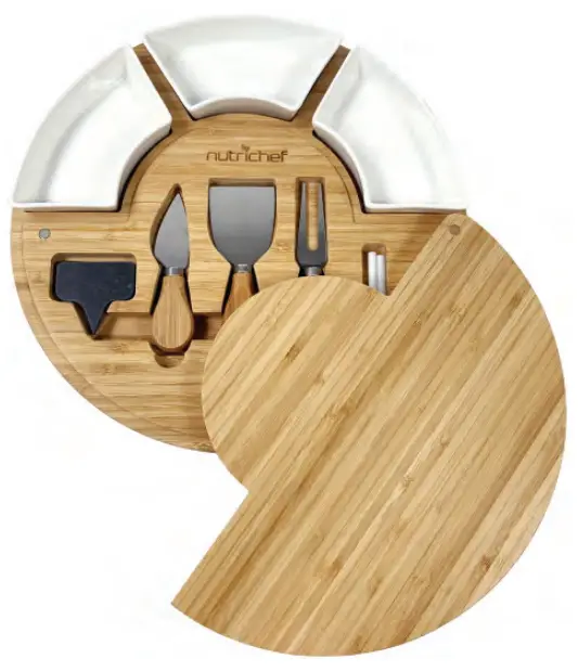 nutrichef Cheese Board Food Serving Set-