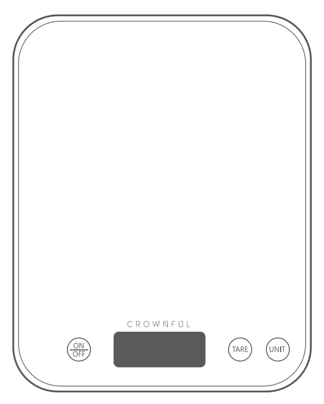 CROWNFUL K100H Digital Kitchen Scale