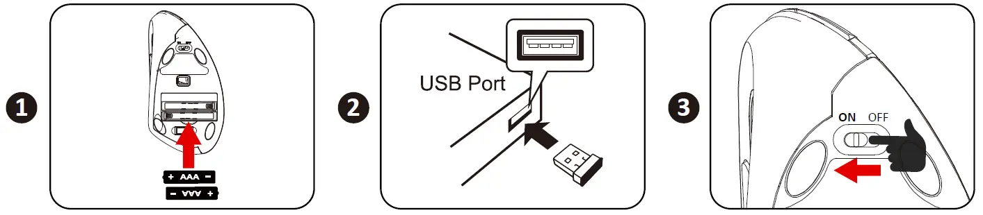 perixx PERIMICE-713L Wireless Ergonomic Left Handed Mouse 2