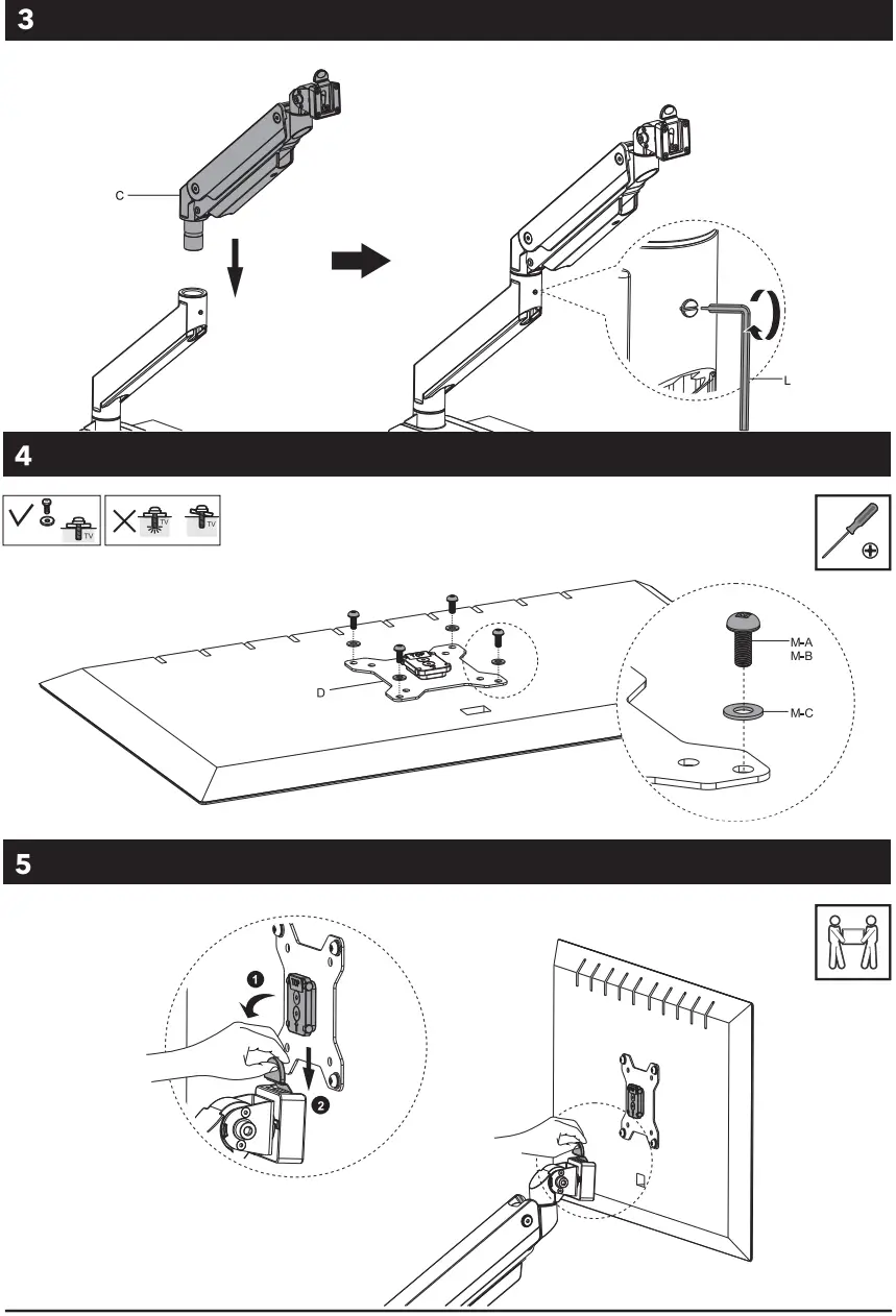 AlzaErgo APW EGARS50B Rapture Monitor Mount - Figure 4