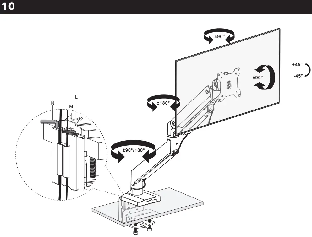 AlzaErgo APW EGARS50B Rapture Monitor Mount - Figure 7