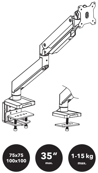 AlzaErgo APW EGARS50B Rapture Monitor Mount