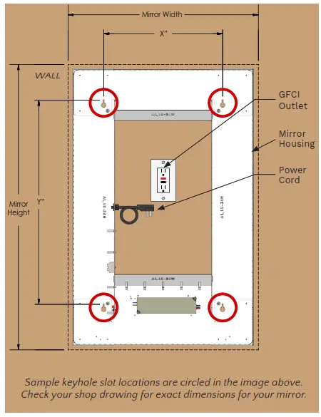 SEURA S-S-2442-S-AL-BLED-D Lighted Mirror with Traditional Mirror Housing - 15