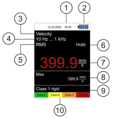 PCE Instruments PCE VT 3900S Machine Monitoring Vibration Meter - System description 2