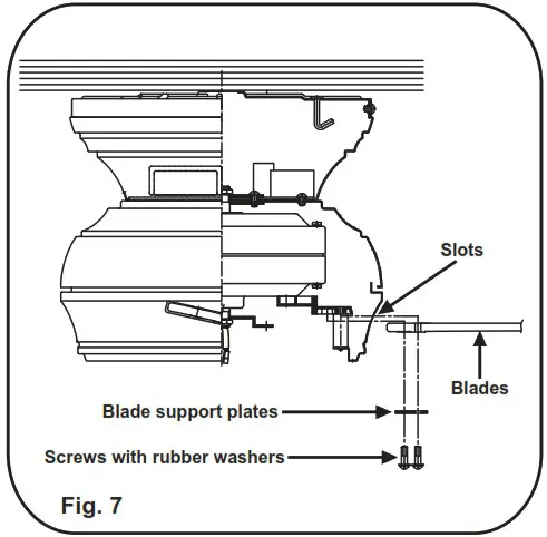 minkaAire Traditional Concept LED Outdoor Ceiling Fan - BLADE INSTALLATION