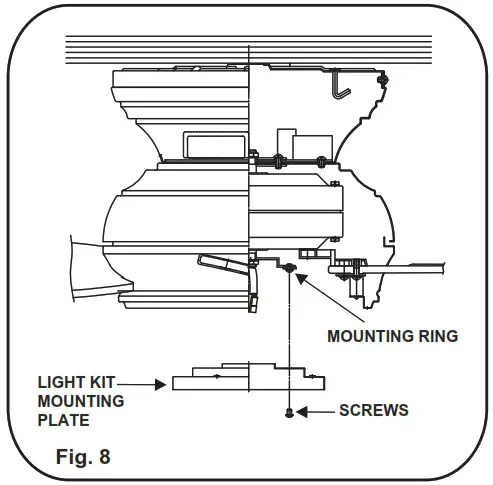 minkaAire Traditional Concept LED Outdoor Ceiling Fan - MOUNTING PLATE 1