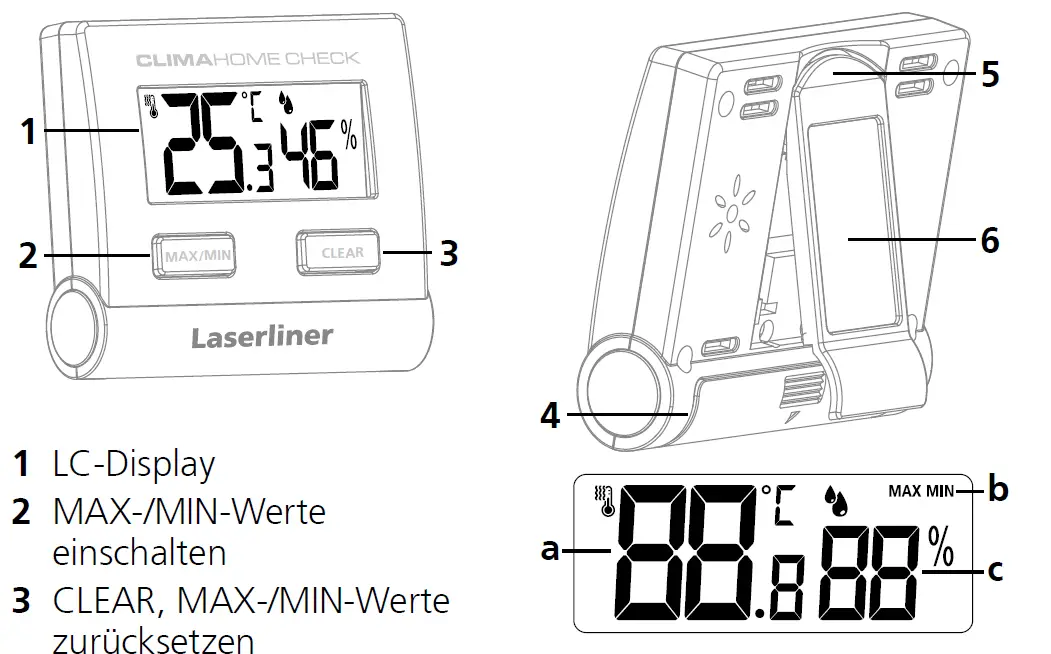 Laserliner ClimaHome-Check Digital Hygrometer For Long Term Room Climate Monitoring 2