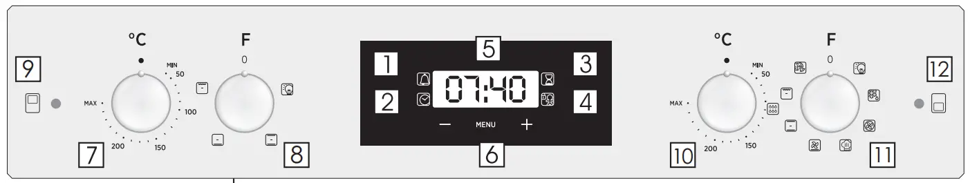 HOOVER 70016516 OVENS-Display description