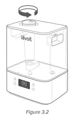 Levoit Smart Ultrasonic Top-Fill Cool Mist Humidifier User Manual - Figure 3.2