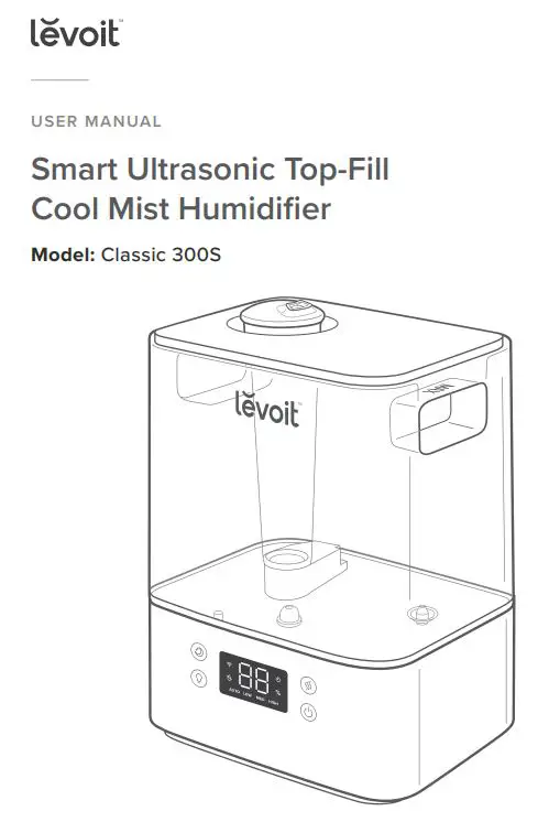 Levoit Smart Ultrasonic Top-Fill Cool Mist Humidifier User Manual