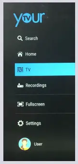 HORIZON Your TV-Menu Items