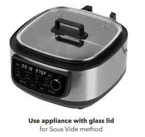 Use appliance with glass lid