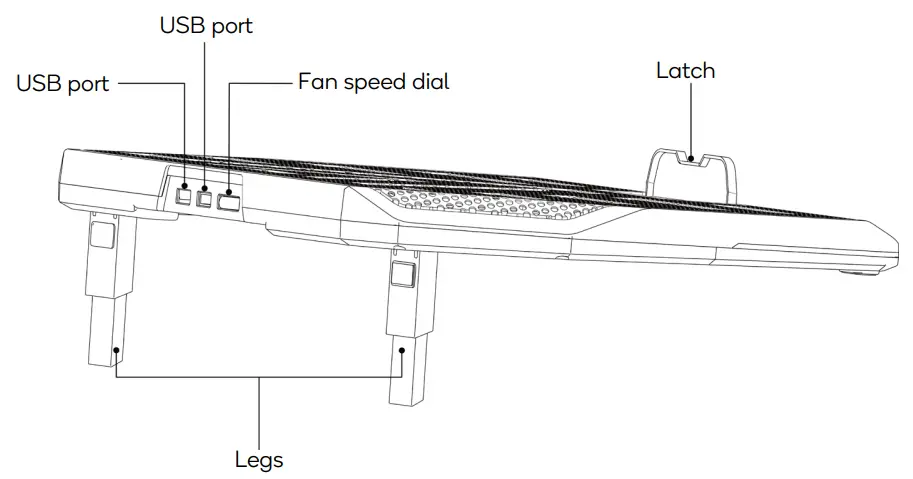 kogan KALTCLRGBPA Rapid Pro TGB Laptop Cooling Stand - OVERVIEW 1