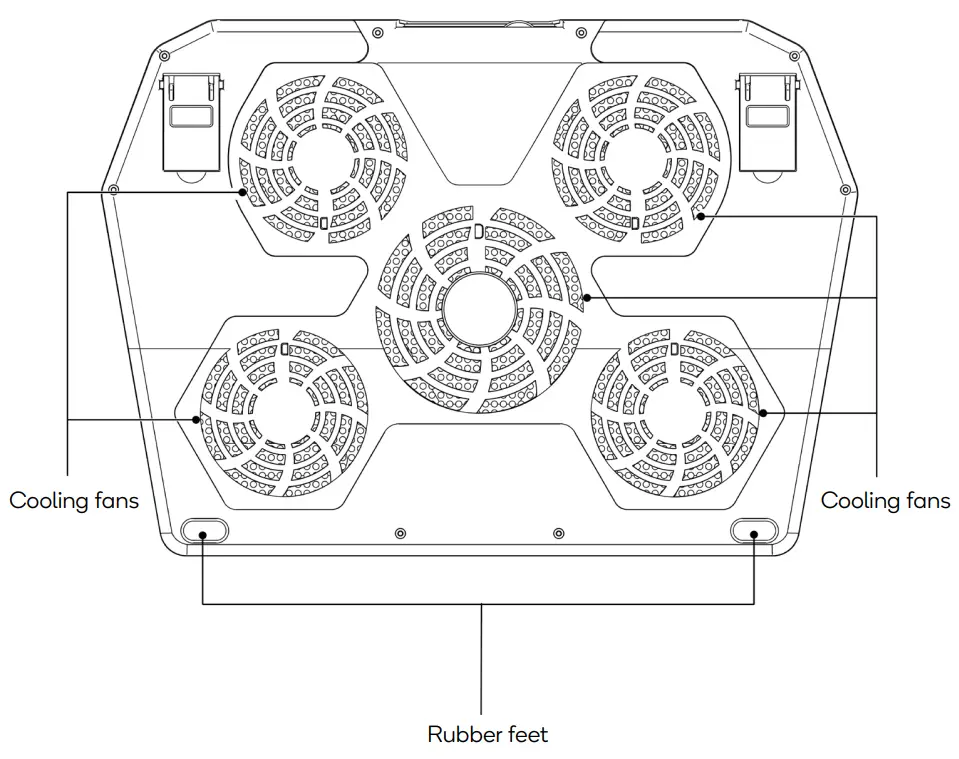 kogan KALTCLRGBPA Rapid Pro TGB Laptop Cooling Stand - OVERVIEW 2