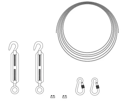 AMP Lighting VAC-SI-GW2 Line Voltage Landscape- Package Contents