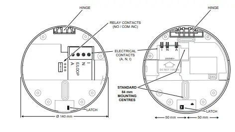 SMOKE ALARMS Relay Mounting Base fig2