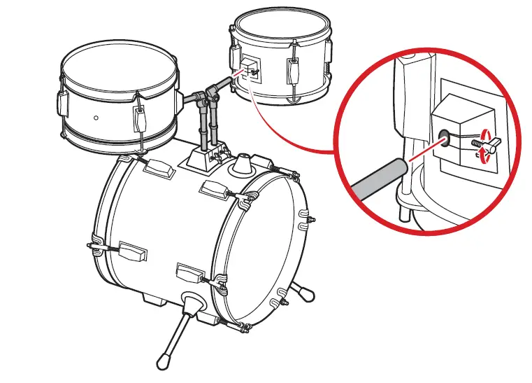 bcp SKY6261 3-Piece Kids Beginner Drum Kit-10