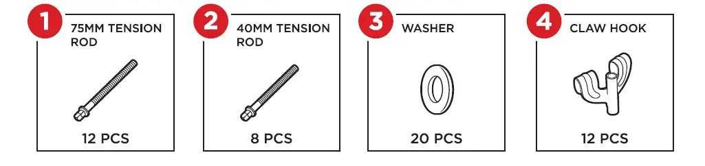 bcp SKY6261 3-Piece Kids Beginner Drum Kit-2