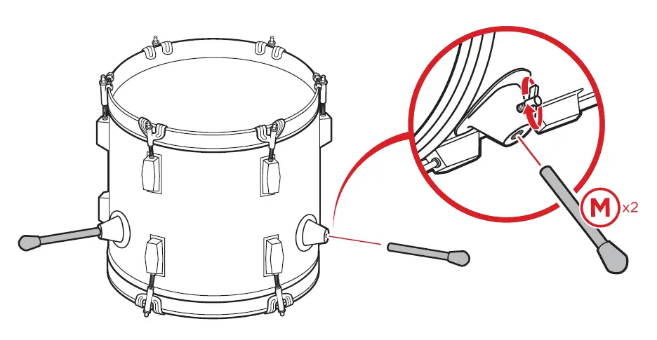 bcp SKY6261 3-Piece Kids Beginner Drum Kit-8