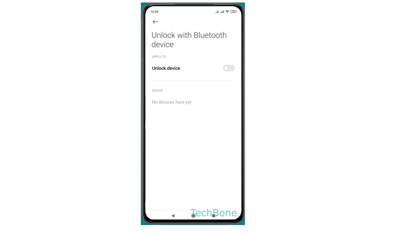 Xiaomi Techbone Android 11 Miui 12 Unlock With Bluetooth Device User Guide