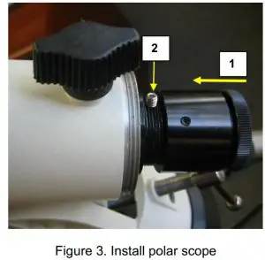 FIG 3 Install polar scope