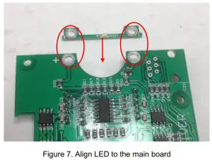 FIG 6 Install polar scope illumination LED