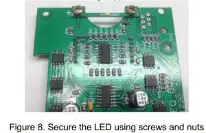 FIG 7 Install polar scope illumination LED