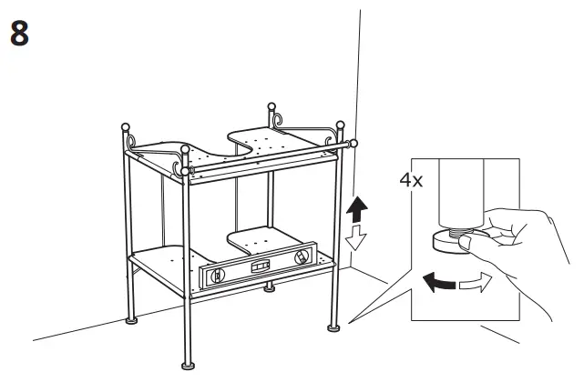 IKEA 101 925 79 RÖNNSKÄR Wash Basin Shelf - fig 8