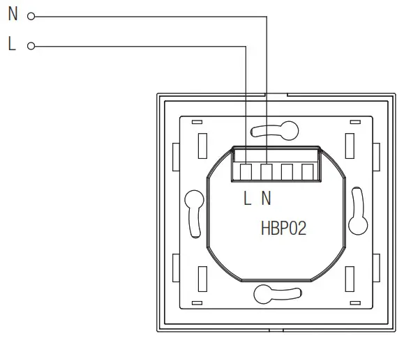 HYTRONIK HBP02 Touch Panel with Bluetooth 5.0 SIG Mesh- Wiring Diagram