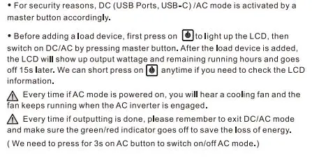 ALLPOWERS AP-SS-002 Portable Power Station User Manual - Using your solar generator to power devices