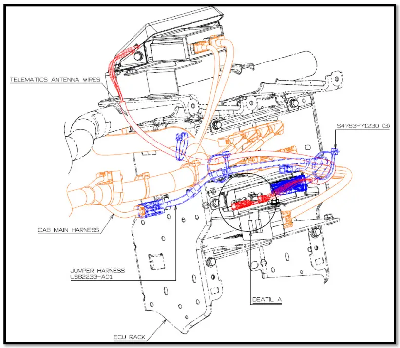 HINO 392 Conventional Trucks Bosch Telematics - harness installation