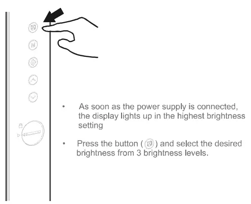 Paul Neuhaus 4595-18 Adriano Table Lamp LED User Manual - Adjusting the display brightness